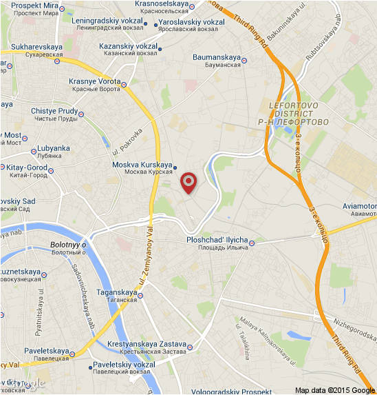 Google Map of г. Москва, 3-й Сыромятнический пер., 3/9 строение 6